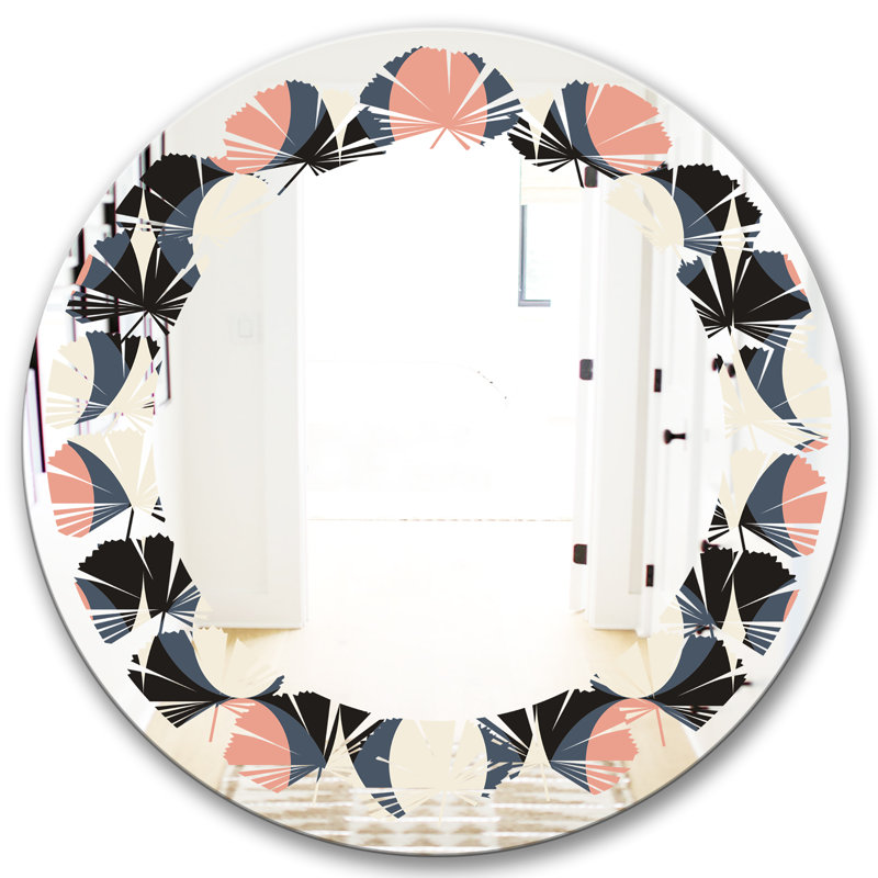 Miroir mural sans cadre à motif moderne II, H 23,6 po x l 23,6 po