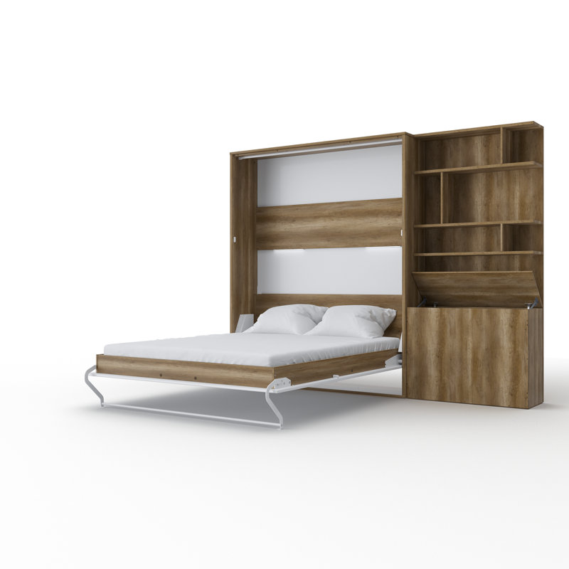 Ayvri EU Double - 140 X 200 Cm Bed, White/Brown