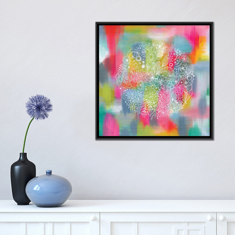 « botanique ball » par stéphanie corfee, impression sur toile, H 18 po x l 18 po x P 1,5 po, Toile avec cadre noir