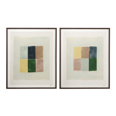 «Sunny Patchwork», reproduction d'art encadrée s / 2