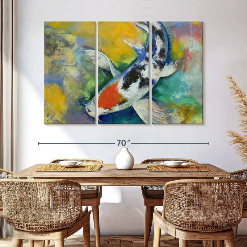 Tancho Sanke Koi, 42" H x 65" W