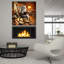 «Cat In Rocking Chair Reading» par Rey Klimt, art mural en verre acrylique-646890644