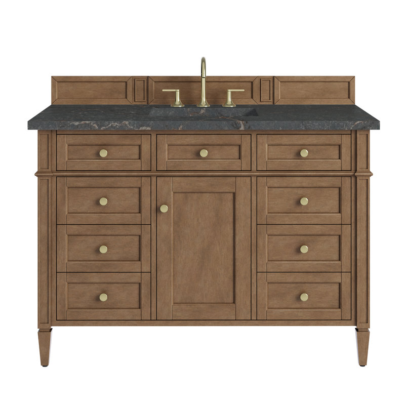 Brittany 48'' W Single Vanity, Pecan, Parisien Bleu