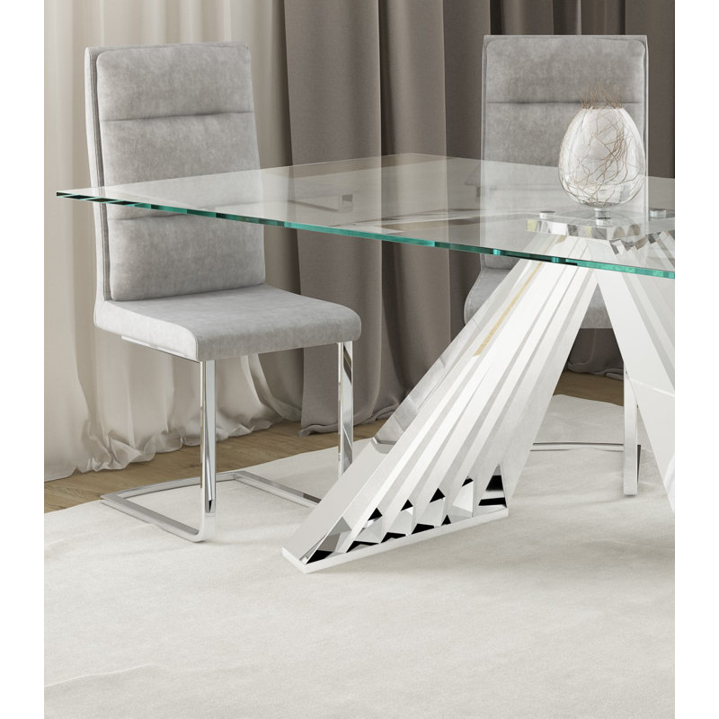 Clear Glass Dining Table
