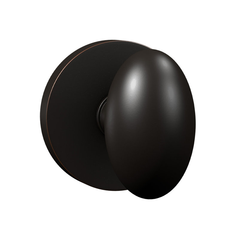 Fausse poignée ronde Bravura 905-6 Oxford en bronze huilé contemporain, Rond, Bronze frotté à l'huile