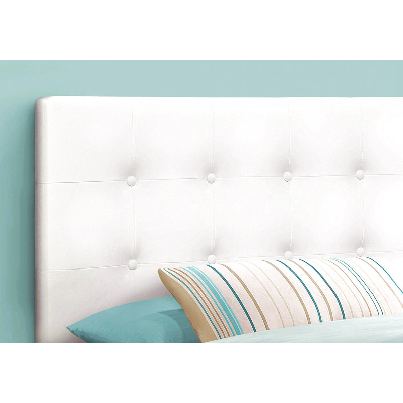 Bed, Headboard Only, Twin Size, Bedroom, Upholstered, Twin, White