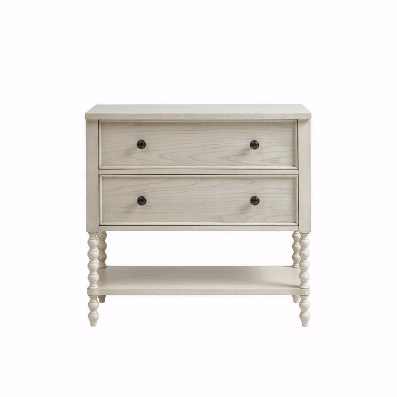 Commode décorative 2 tiroirs, Blanc