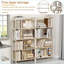 Bibliothèque ouverte à 5 niveaux | Vintage industriel | Bois aggloméré blanc neige + fer | Bureau à domicile | Blanc neige | Panneau de fibres à densité moyenne + fer-1322795751