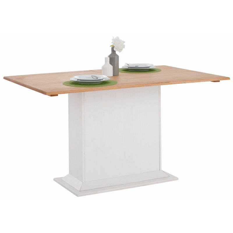Rosa Solid Wood Dining Table, White, 75cm H x 65cm W x 105cm L