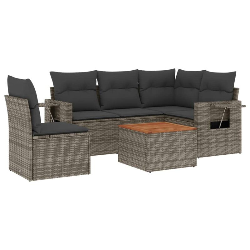 Ensemble de canapé de jardin Vidaxl gris