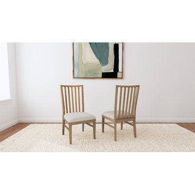 Kardel Slatback Sidechair Upholstered Seat