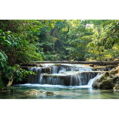 Erawan Waterfall, Kanchanaburi, Thailand - Wrapped Canvas Print