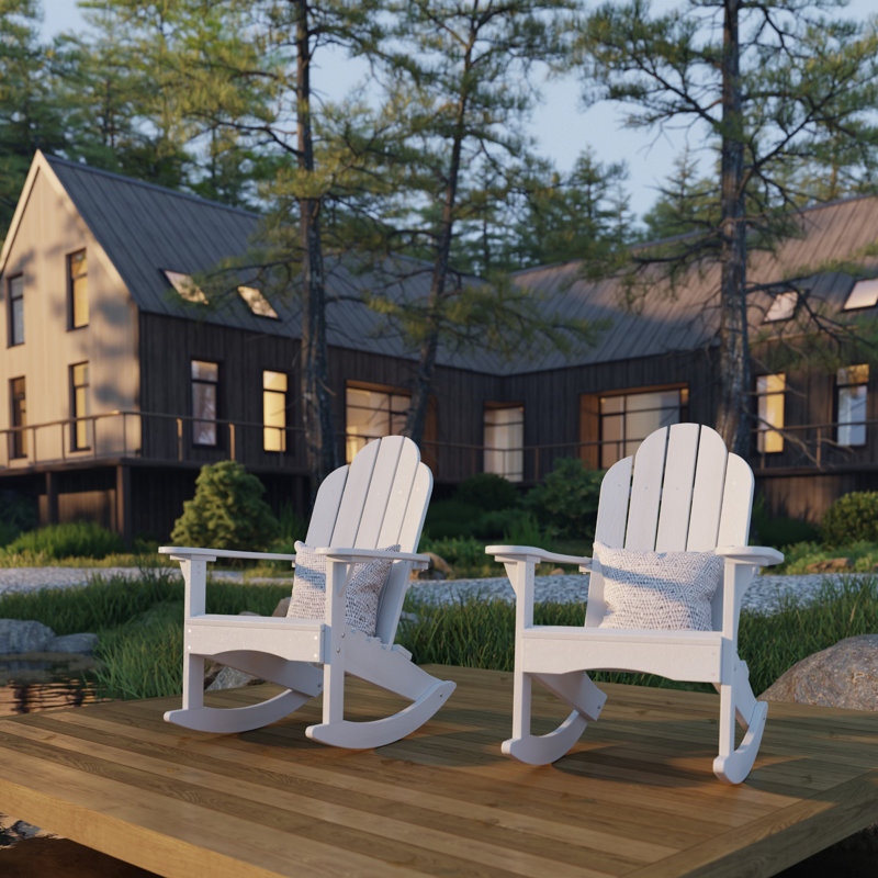 Chaise berçante classique Adirondack, Blanc