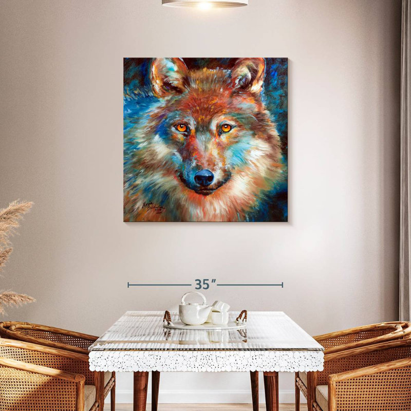 Crowle Timber Wolf Abstract, 36" H x 36" W