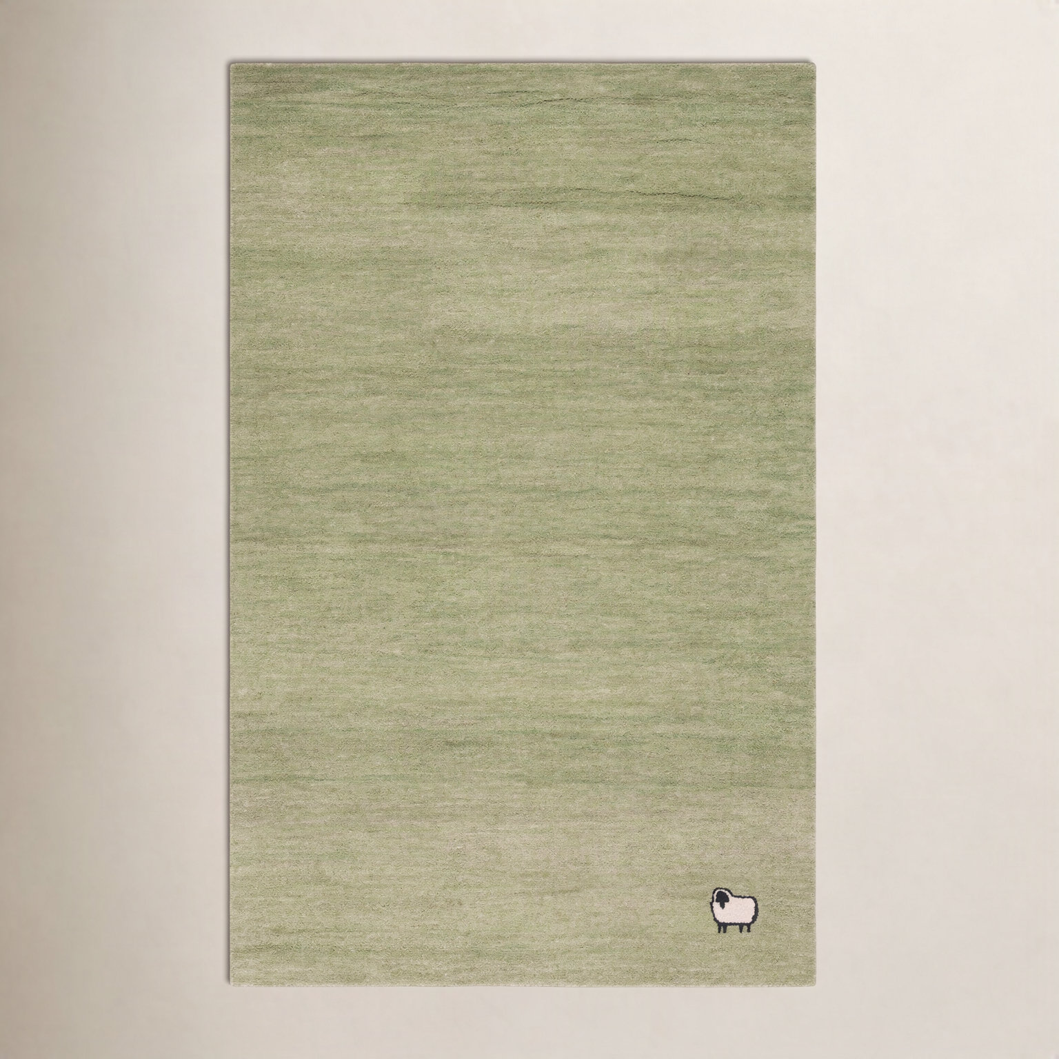 Racheal Light Green Hand-Tufted Wool Rug, Rectangle 8' x 10'