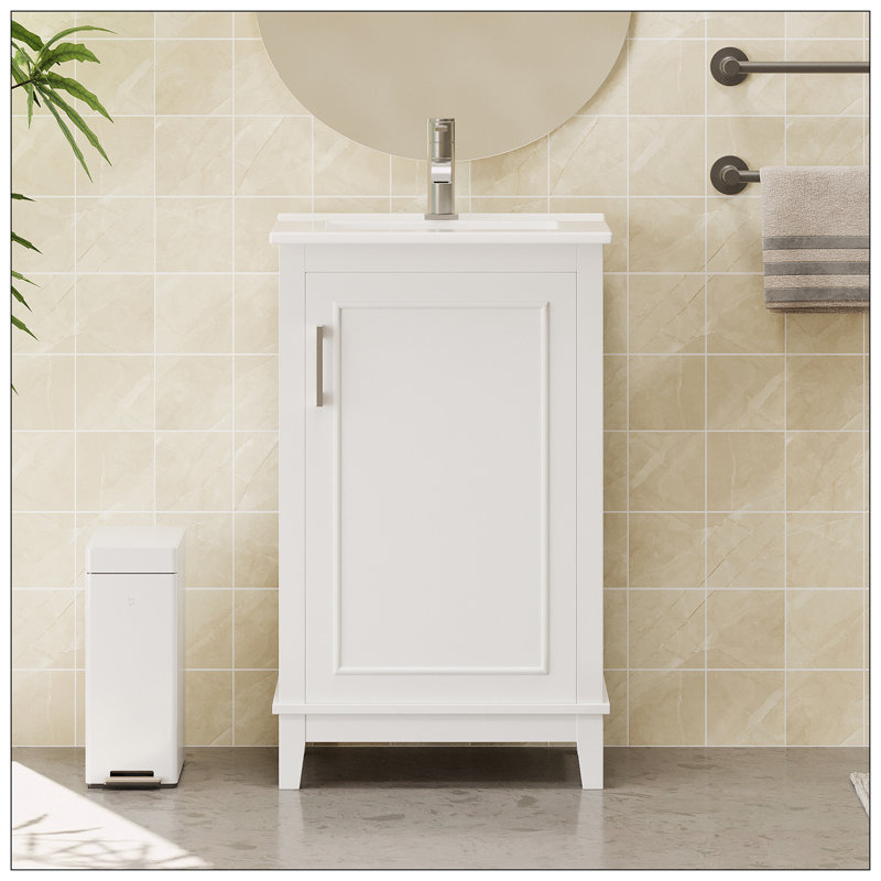 Petite armoire de meuble-lavabo 20 pouces, Blanc