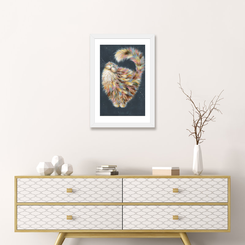 Patapoufette par Kim Haskins-impression d’art graphique, H 24 po x l 16 po x P 1 po, Papier avec cadre blanc