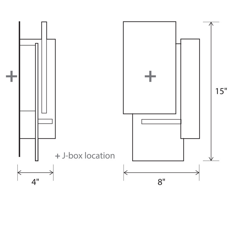 Vesper LED Flush Mounted Sconce, 2700K (Warm), White Washed Oak