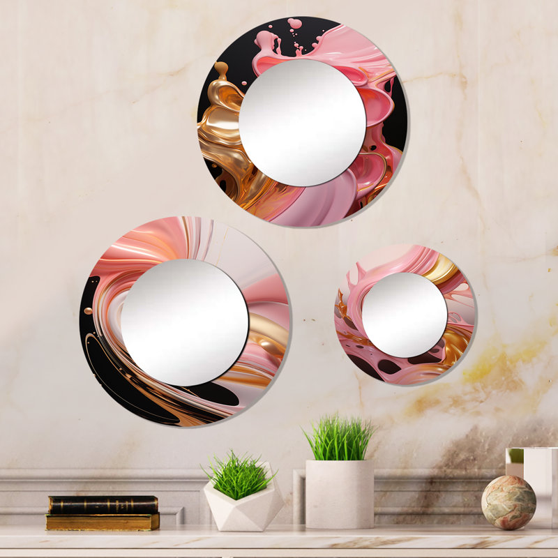 Ensemble de 3 miroirs en aluminium Elander