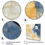Art mural minimaliste bleu et or II - formes abstraites-599563311-599563312