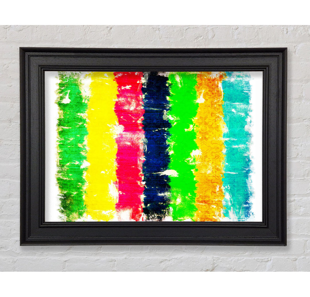 Gerahmtes Leinwandbild Crayon Delight