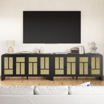 Buffet en rotin avec 4 portes
