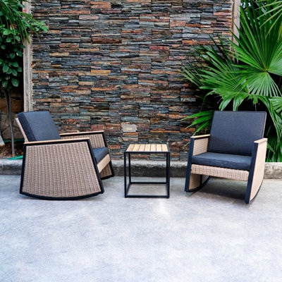 Navarette Rocking 2 - Person Outdoor Seating Group with Cushions