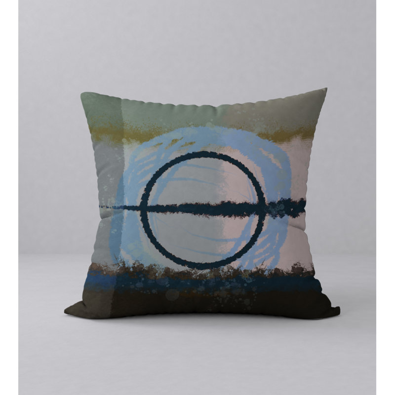 Abstract Throw Pillow, 24" H x 24" W