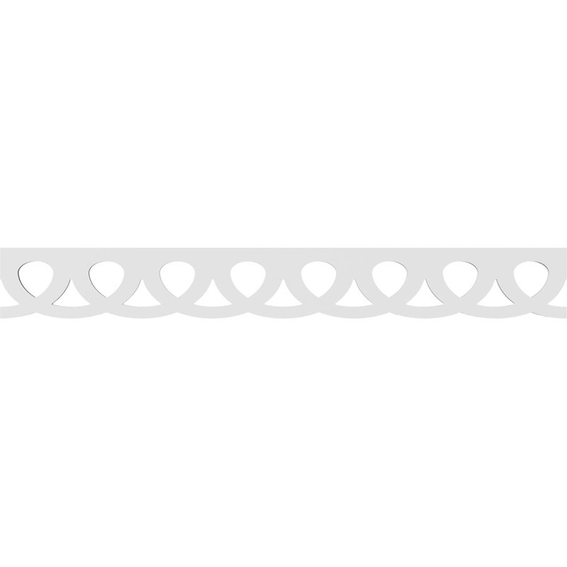 Bordure de sol en PVC de qualité architecturale Meridian, H 6 po x L 48 po x P 0,63 po