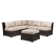 Siesta Key 93'' Aluminum Outdoor Patio Sectional with Sunbrella® Cushions