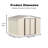 Cream White 10X8 Feet Outdoor Storage Shed Featuring Aluminum Alloy Frame, Hinge Door And Two Ventilation Areas Garden Building With Frame In White, Holes For Tools-122098244-122098245