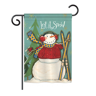 Snowman Winter Wonderland Impressions 2-Sided 18.5 x 13 in. Garden Flag