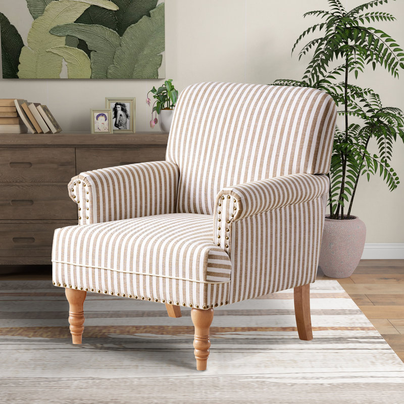 Upholstered Armchair, Brown