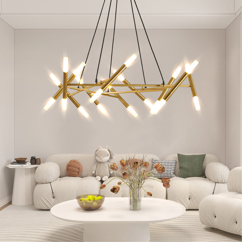 20-Light Modern Chandelier Light, Gold