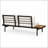 Theo 2 Seater Outdoor Sofa With Durable Iron Frame, Acacia Wood, And Water-Resistant Cushions For Comfort And Style-1562064211