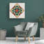 Art mural sur toile tendue - «Barn Quilt II» Grace Popp pour décoration de salon, de chambre à coucher ou de bureau - 24 x 24