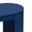 Console de couleur marine avec motif à rayures verticales unique - cadre fabriqué pour l'option de table de chevet de chambre à coucher
