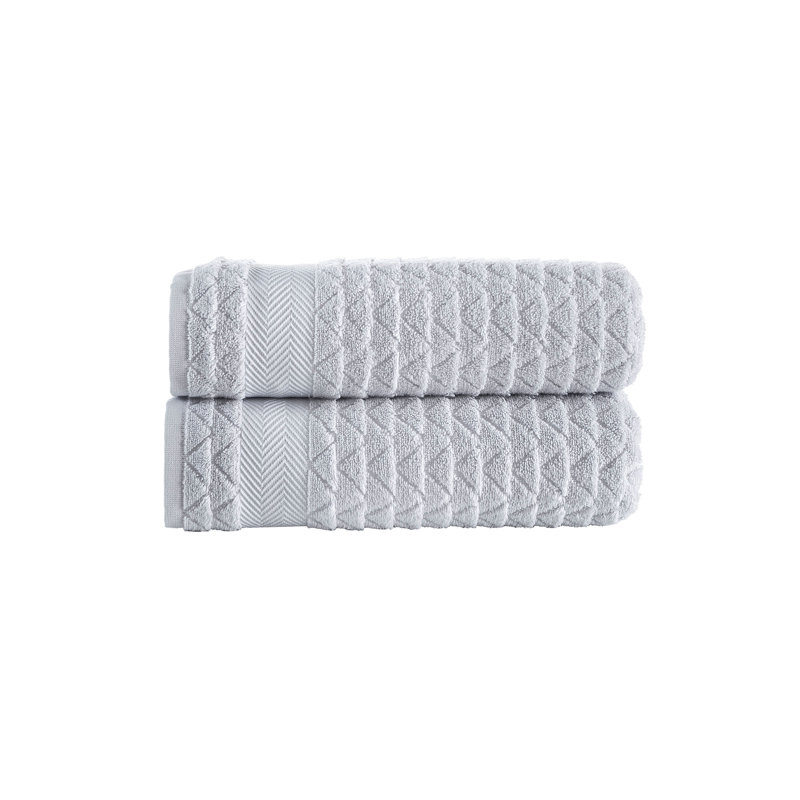 Serviettes de bain 2 pièces Brooks Brothers, Argent