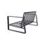 Ensemble de table basse et de fauteuil en aluminium avec coussins gris Jm 9017. Style moderne et élégant avec coussins, idéal pour le salon, la terrasse ou l'extérieur.