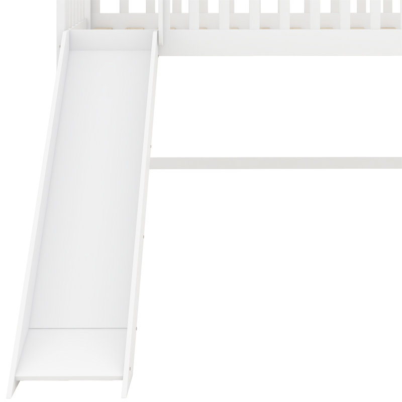 Lit mezzanine pour enfants Jenilyn, Blanc