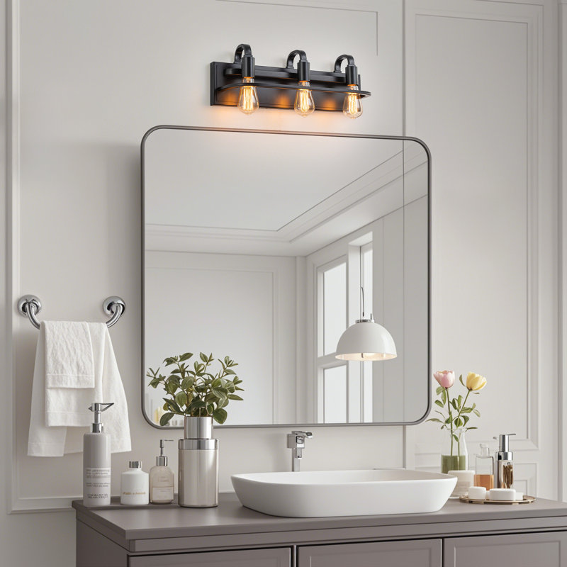 3-light Industiral Vanity Light