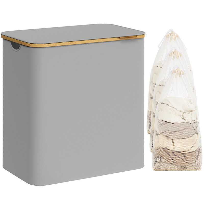 Laundry Hamper with Handles, Grey, 60x38.5x70.5cm