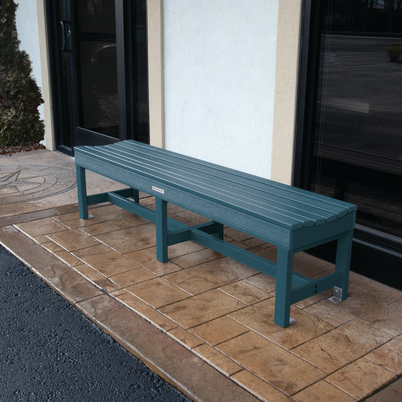 Banc de pique-nique en plastique Elyse, Bleu Nantucket