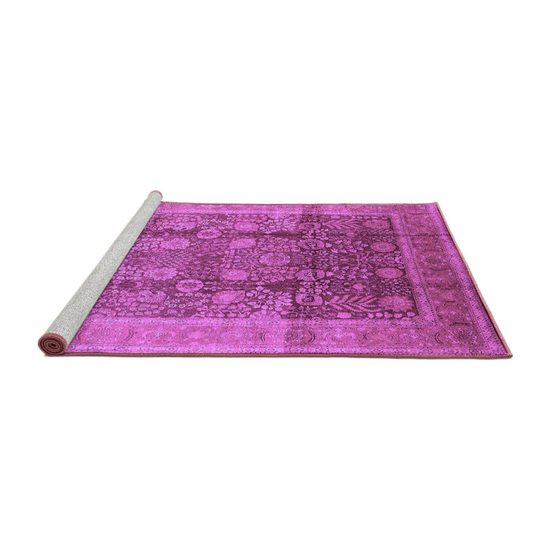 Washable Oriental Indoor Rug, Square 5'