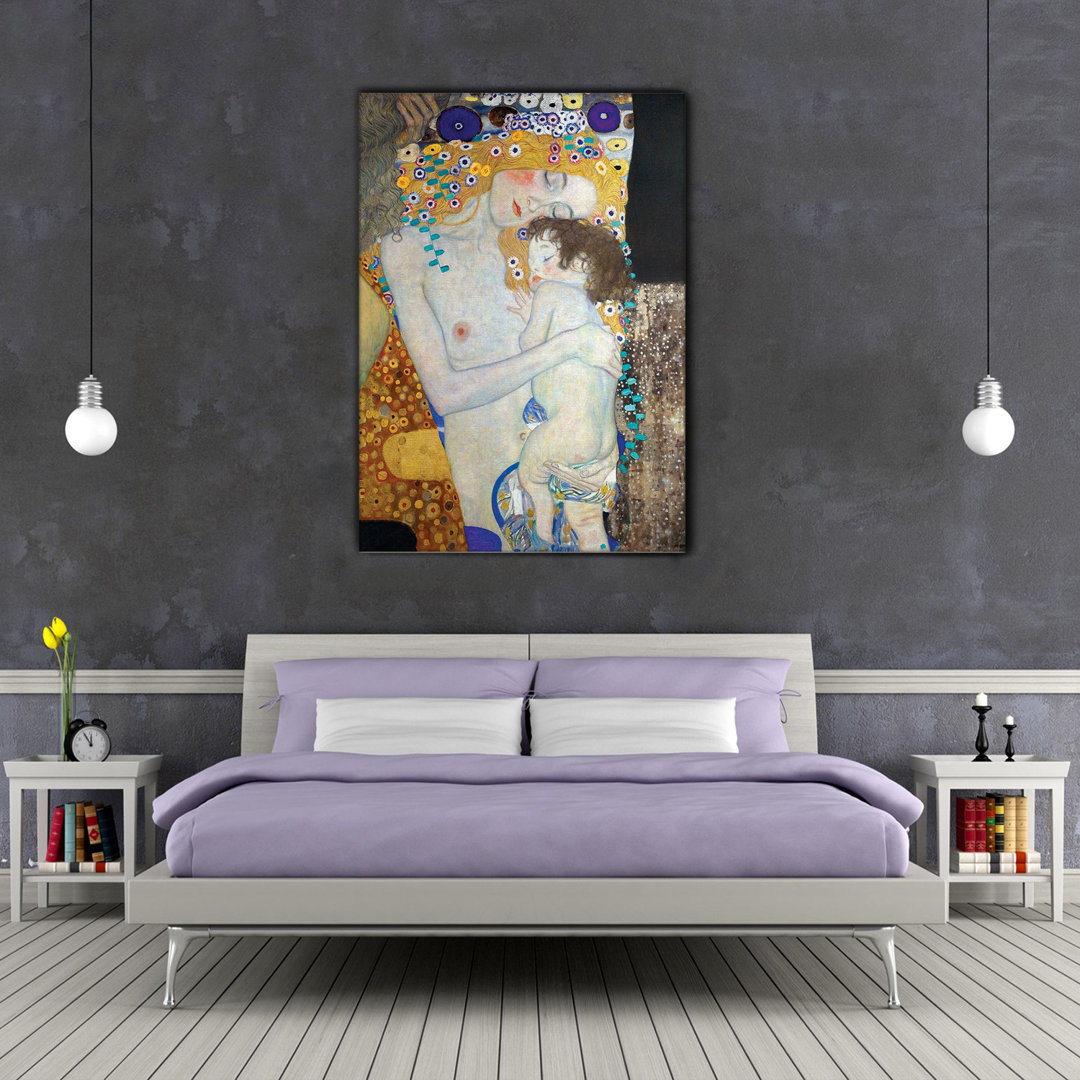 Marlow Home Co. - Quadro - Gustav Klimt - Maternity - Tela Canvas Telaio Premium Alto Spessore 5 Cm - 100X140 - Pronto D...