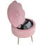 Tabouret de coiffeuse avec repose-pieds 19,5 po Dia - rose