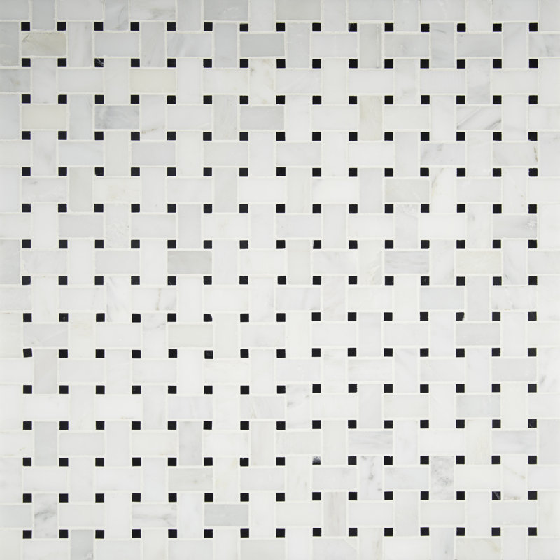 Castella Cambria Weave 12 in. x 12 in. Honed Marble Mosaic Floor and Wall Tile