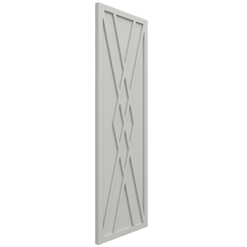 Volets de style moderne EnduraCore Composite Florence, L 12 po, Gris tempête de grêle, H 47 po