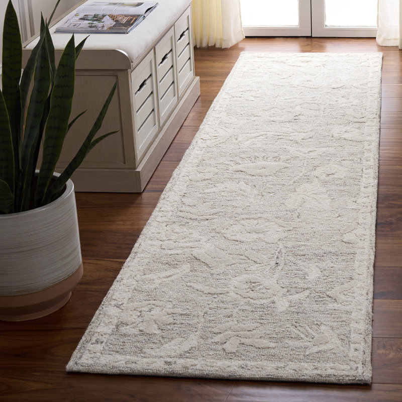 Metro 201 touffeté à la main 50% laine; 30% pour animaux de compagnie; Tapis floral 20% coton