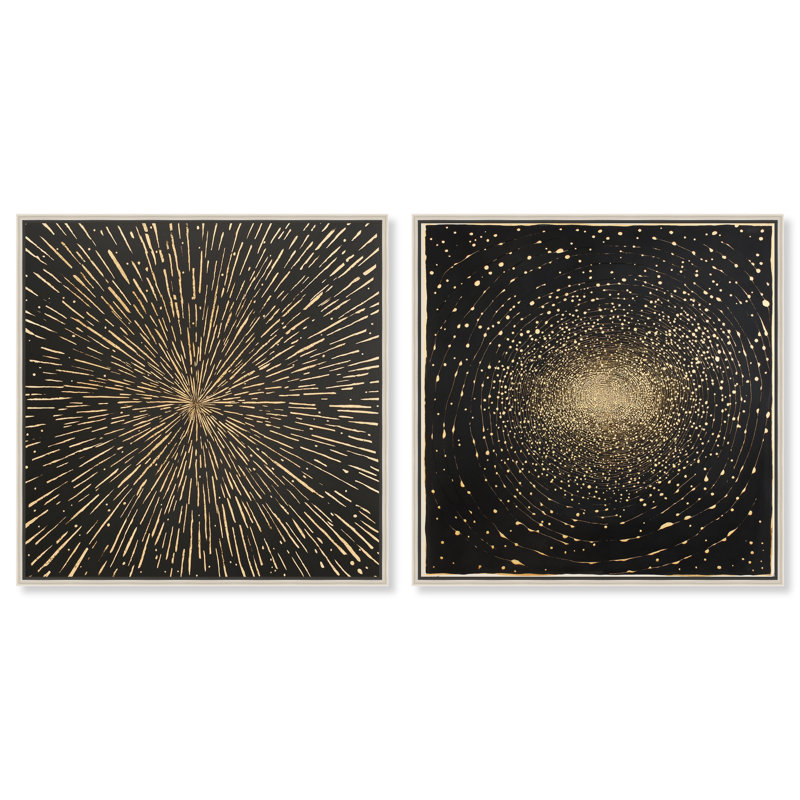 «Primal Vortex Duo», reproduction d'art sur toile, affiche rétro, H 21 po x l 21 po, Cadre argenté